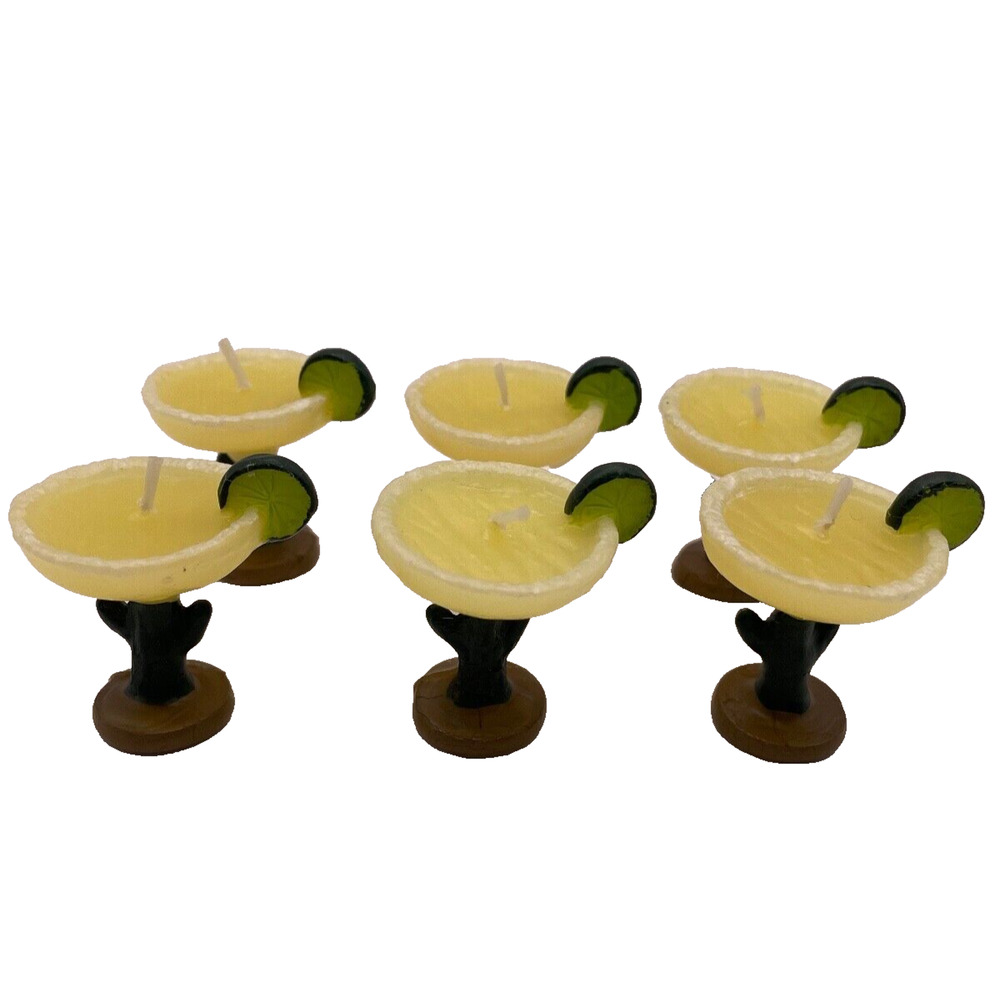 Vintage 2002 Wilton Margarita Glasses Candles Cake Toppers Celebration/Party